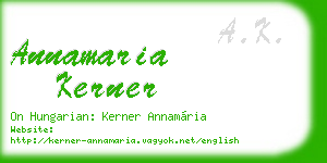 annamaria kerner business card