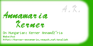 annamaria kerner business card